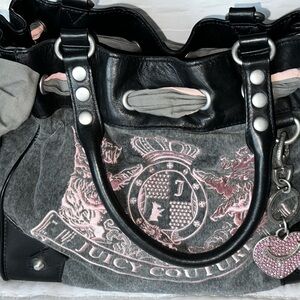Juicy Couture Gray and Black Women's Bag